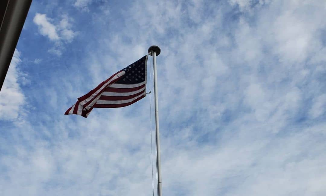 camping light up flag pole